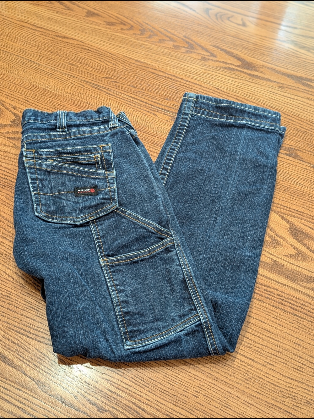 Ariat Men's Straight Jeans - Dark Blue Denim